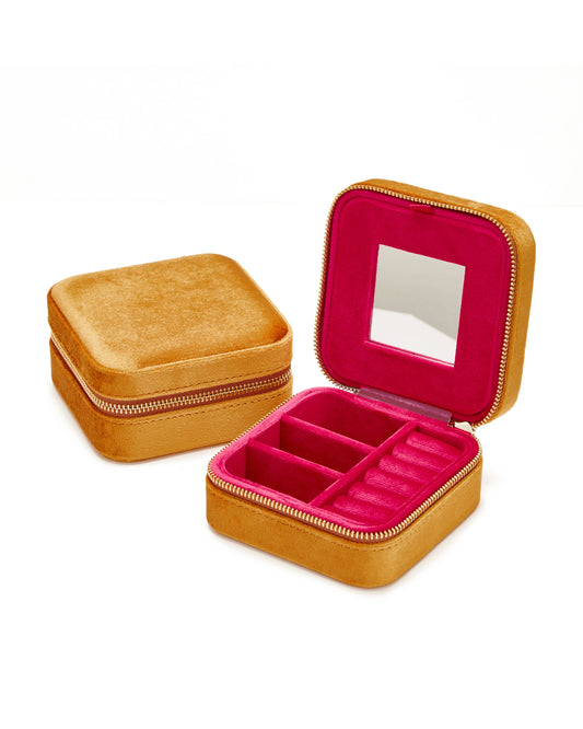 Jewelry box Gold and raspberry
