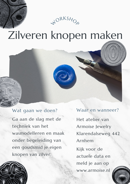 Workshop zilveren knopen maken.