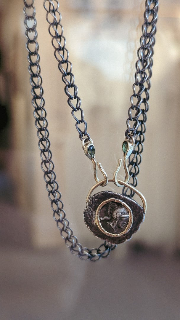 Ancient chain with Gorgoneion pendant